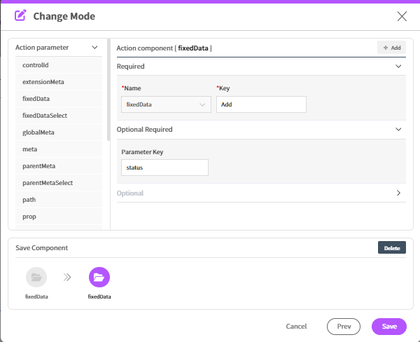 Figure 3. Example of status settings: New input using Inline Edit