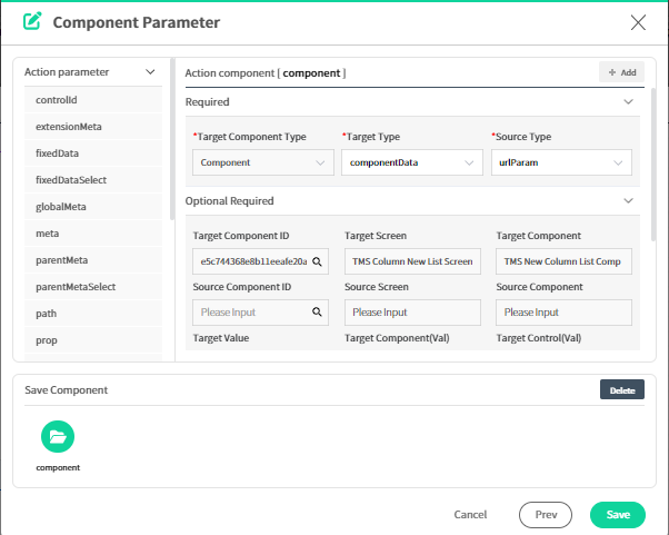 Figure 4. Passing the key value of the parent Component to the new line
